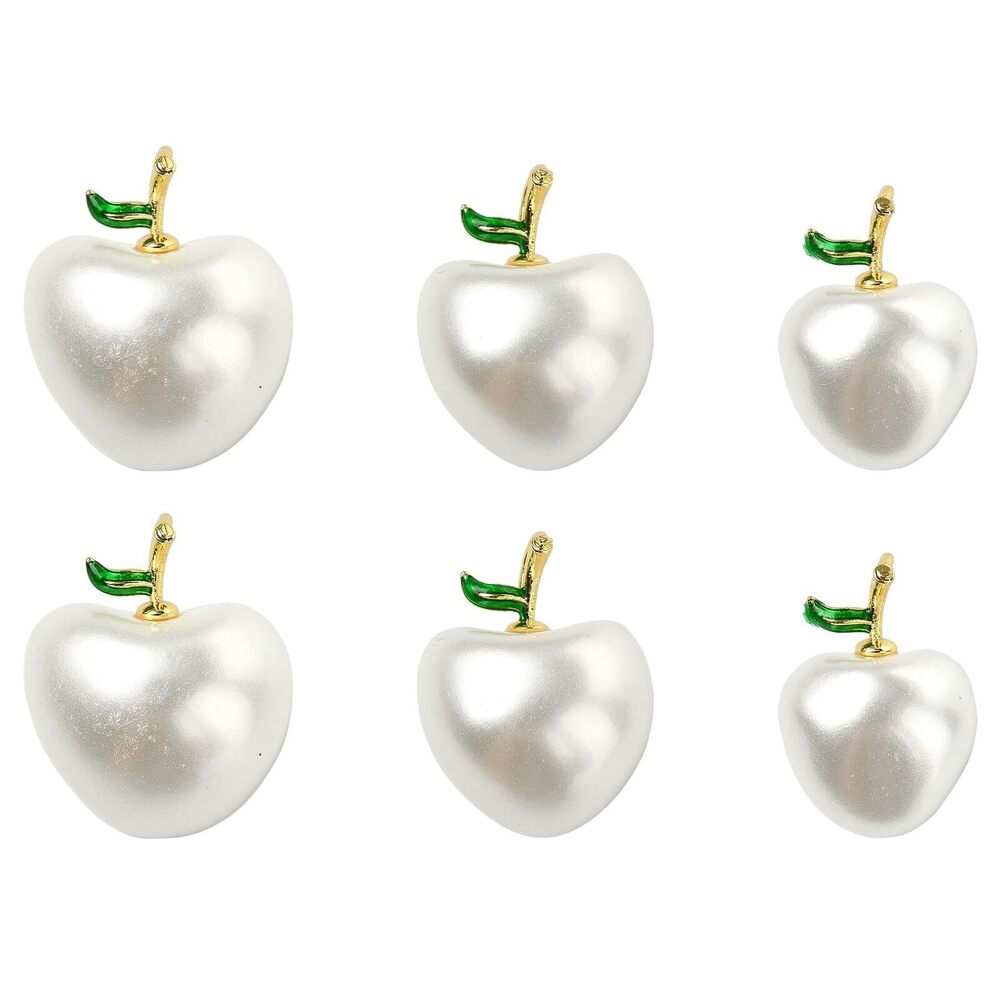 7171 6 Pcs Cherry Pearl Charms Pendant White Cherry Shell Pearl Beads Charm